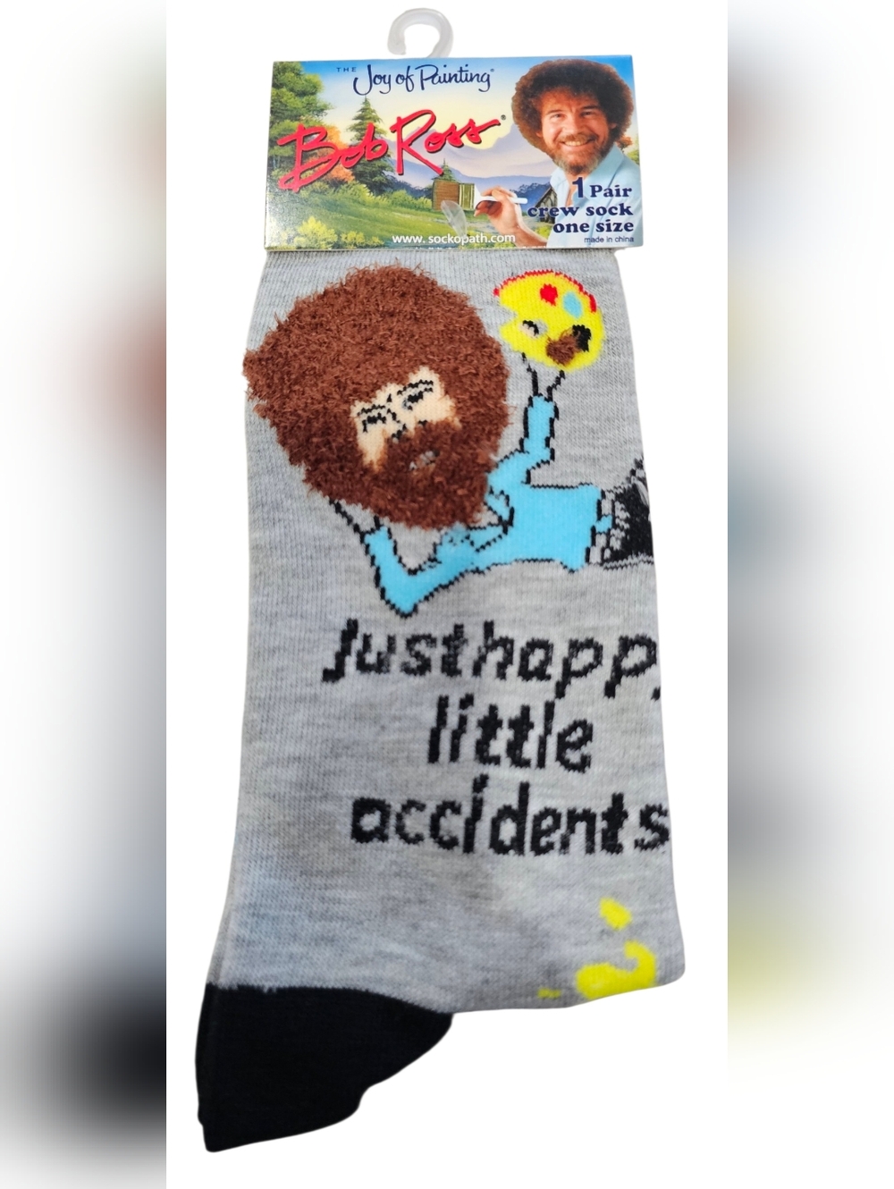 Bob Ross Graphic Crew Socks Set Of 5! New - Picture 5 of 12
